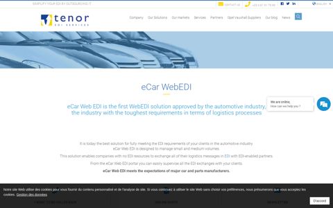 eCar WebEDI portal | Tenor EDI Services your WebEDI expert
