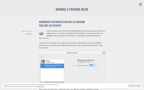 Kerberos authentication in GNOME Online Accounts ...