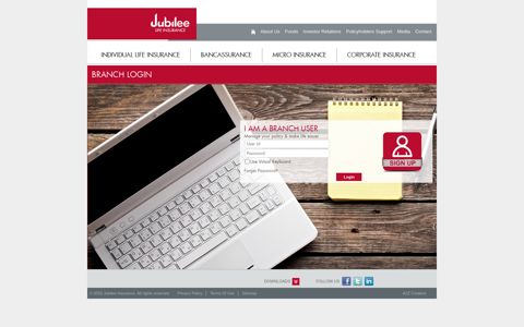 Branch Login - Portal | Jubilee Life - Jubilee Life Insurance