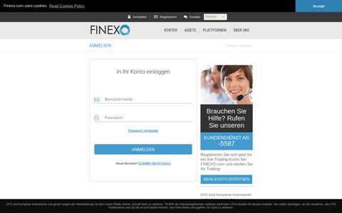 Anmelden | Finexo.com