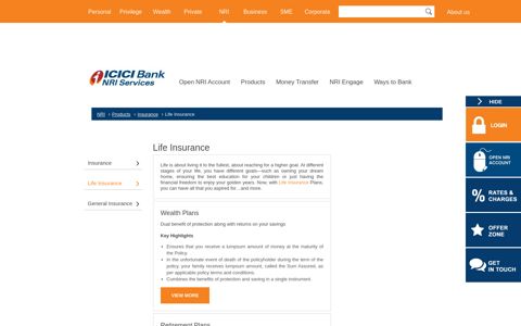 Life Insurance, Insurance Plans for NRIs - ICICI Bank
