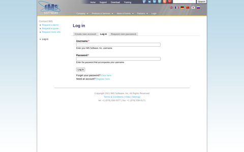 Log in | IMS Software, Inc.