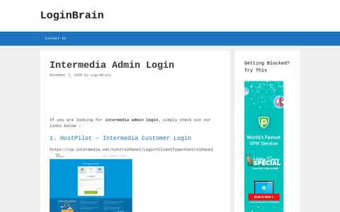 Intermedia Admin - Hostpilot - Intermedia Customer Login