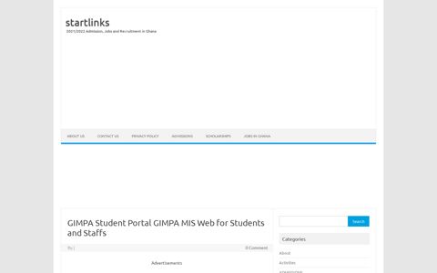 GIMPA Student Portal GIMPA MIS Web for Students and Staffs ...