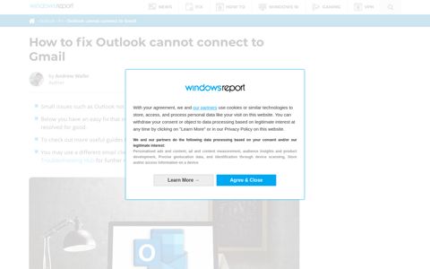 How to fix Outlook cannot connect to Gmail - Windows Report