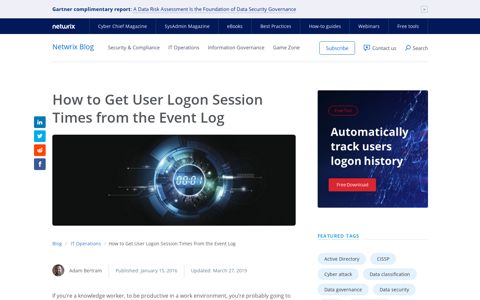 How to Get User Logon Session Times from the Event Log