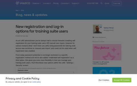 New registration and log-in options for users | iHASCO