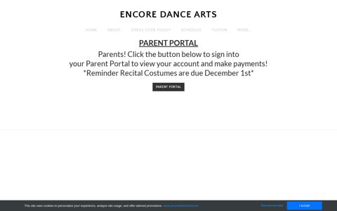 Parent Portal - ENCORE DANCE ARTS