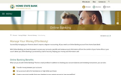 Online Banking | 24/7 Access to Your Accounts | Home State ...