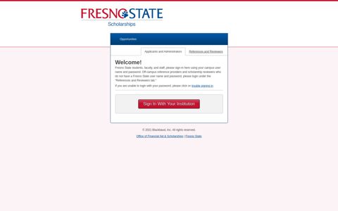 Sign In - Fresno State Scholarships