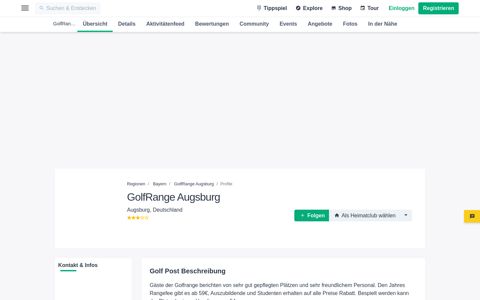 GolfRange Augsburg - 2020 - Golfclub Informationen - Golf Post
