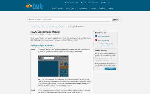 How to Log into Horde Webmail | Web Hosting Hub