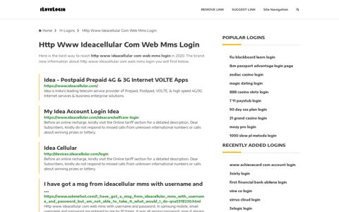 Http Www Ideacellular Com Web Mms Login ❤️ One Click Access