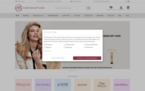 Online Shop for Shampoo, Haircare and Styling - hair-shop.com