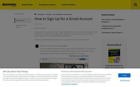 How to Sign Up for a Gmail Account - dummies