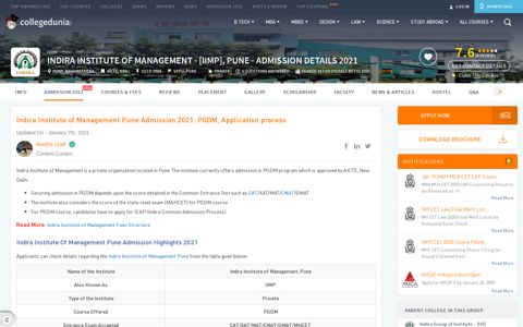 Indira Institute of Management Pune Admission 2020: PGDM ...