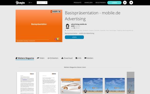 Basispräsentation - mobile.de Advertising