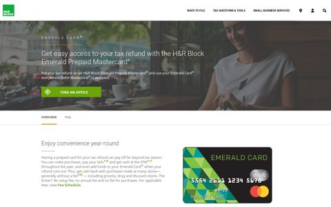 H&R Block Emerald Card® | H&R Block®