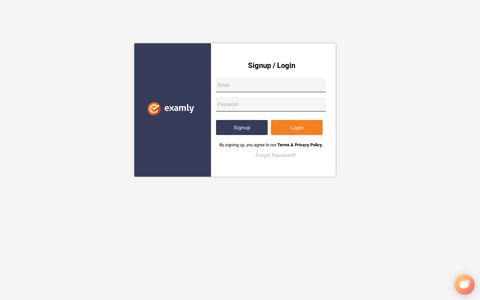 Signup / Login - Examly