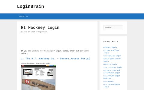 Ht Hackney - The H.T. Hackney Co. - Secure Access Portal