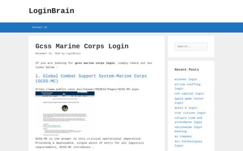 gcss marine corps login - LoginBrain