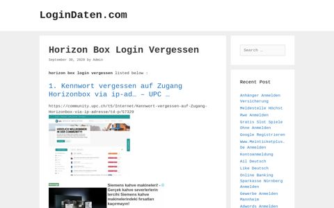Horizon Box Login Vergessen - LoginDaten.com