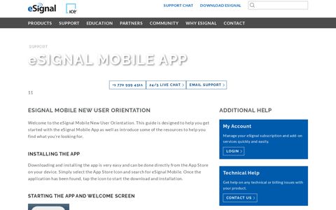 eSignal Members Support | eSignal Mobile