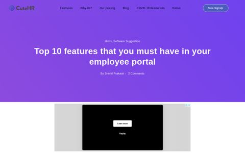 Top 10 features that you must have in your employee portal