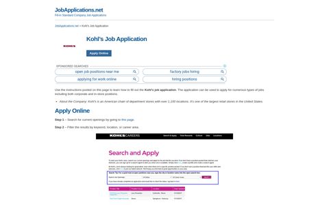 Kohl's Job Application - Apply Online