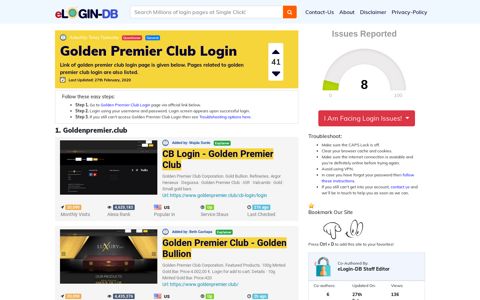 Golden Premier Club Login