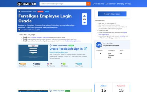 Ferrellgas Employee Login Oracle - Logins-DB