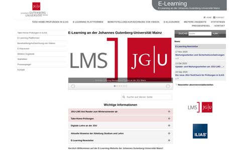 E-Learning an der Johannes Gutenberg-Universität Mainz