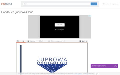 Handbuch. Juprowa Cloud - PDF Kostenfreier Download